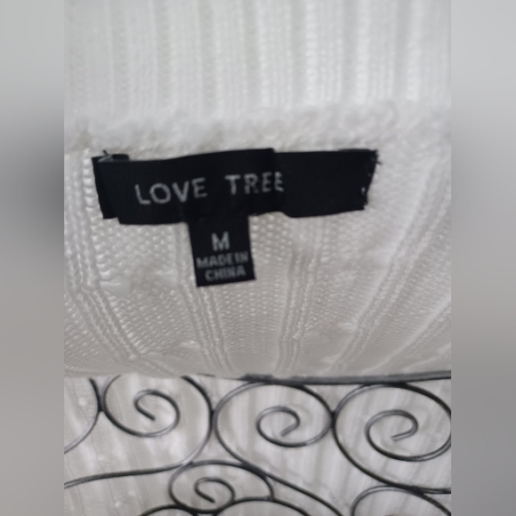 Love Tree White Cable Knit Sweater Vest - Picture 6 of 6